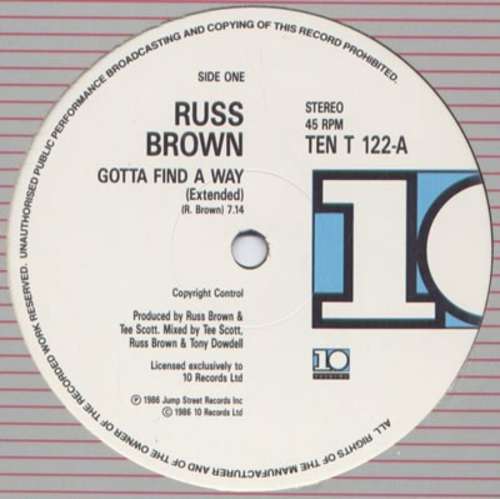 Cover Russ Brown - Gotta Find A Way (12) Schallplatten Ankauf