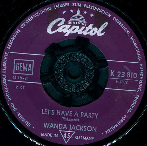 Cover Wanda Jackson - Let's Have A Party / Cool Love (7, Single) Schallplatten Ankauf