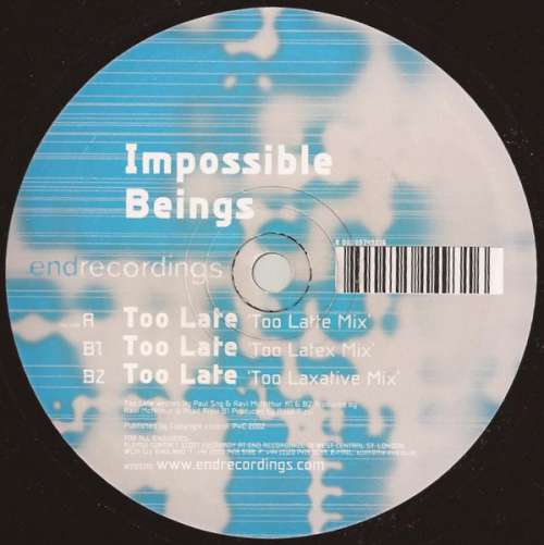 Cover Impossible Beings - Too Late (12) Schallplatten Ankauf