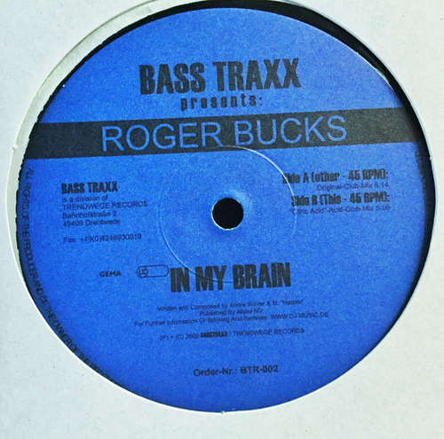 Cover Roger Bucks - In My Brain (12) Schallplatten Ankauf