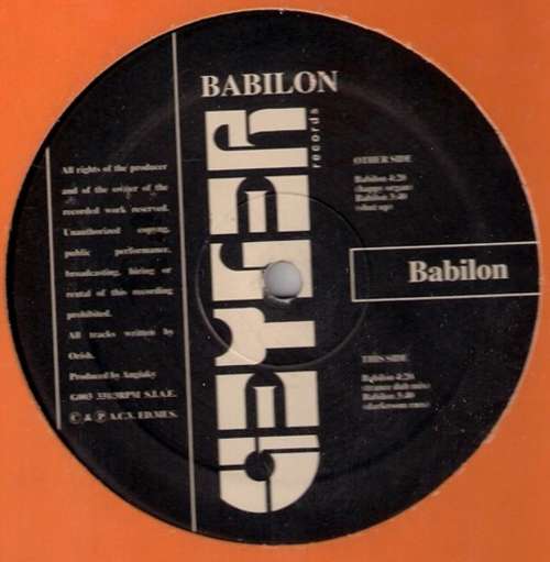 Cover Babilon Schallplatten Ankauf