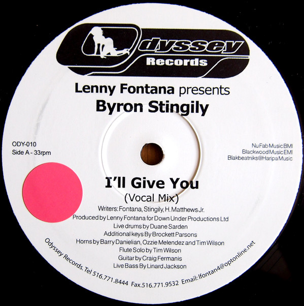 Cover Lenny Fontana Presents Byron Stingily - I'll Give You (12) Schallplatten Ankauf