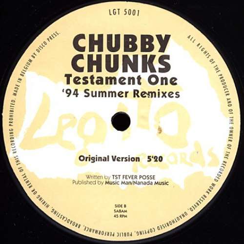Cover Chubby Chunks - Testament One ('94 Summer Remixes) (12) Schallplatten Ankauf