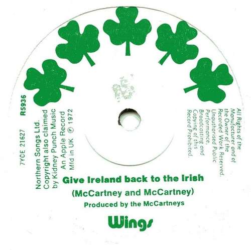 Cover Wings (2) - Give Ireland Back To The Irish (7, Single, Sol) Schallplatten Ankauf