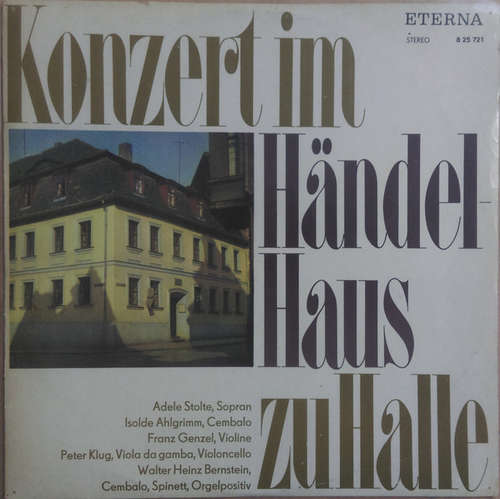 Cover Georg Friedrich Händel - Konzert Im Händel-Haus Zu Halle (LP) Schallplatten Ankauf