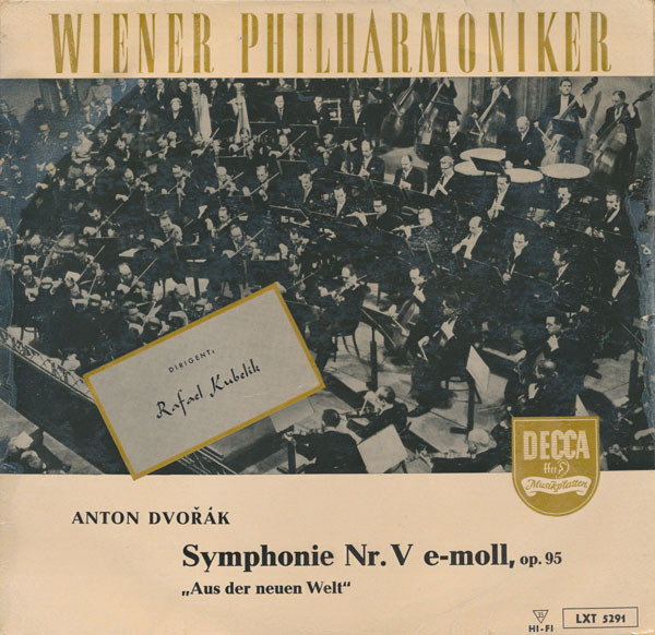 Cover Anton Dvořák*, Wiener Philharmoniker - Symphonie Nr. V E-Moll, Op. 95 Aus Der Neuen Welt (LP, Mono) Schallplatten Ankauf