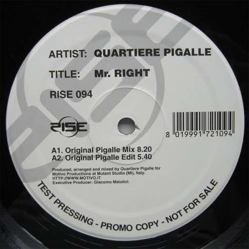 Cover Quartiere Pigalle - Mr. Right (12, Promo, TP) Schallplatten Ankauf