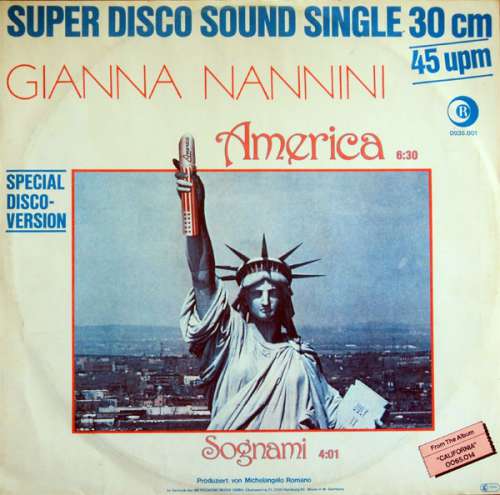 Cover Gianna Nannini - America (12, Maxi) Schallplatten Ankauf