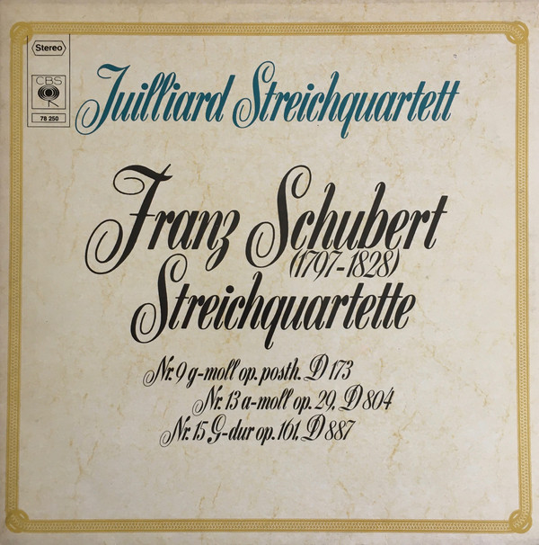 Cover Juilliard Streichquartett*, Franz Schubert - Streichquartette Nr. 9 G-moll Op. Posth. D 173 / Nr. 13 A-moll Op. 29, D 804 / Nr. 15 G-dur Op. 161 D 887 (2xLP, Album, Gat) Schallplatten Ankauf