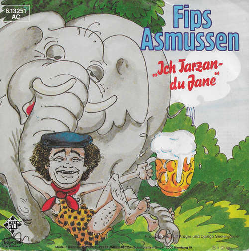 Cover Fips Asmussen - Ich Tarzan - Du Jane (7, Single) Schallplatten Ankauf