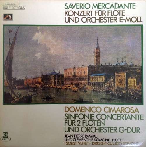 Cover Giuseppe Saverio Mercadante, Domenico Cimarosa - Konzerte für Flöte und Orchester (LP) Schallplatten Ankauf