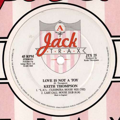 Cover Keith Thompson - Love Is Not A Toy (12) Schallplatten Ankauf