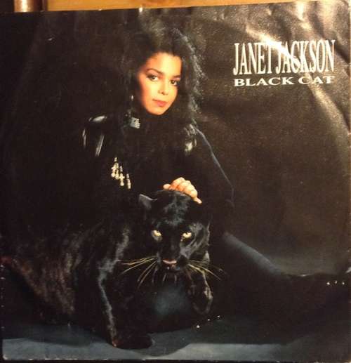 Cover Janet Jackson - Black Cat (7, Single, Sil) Schallplatten Ankauf