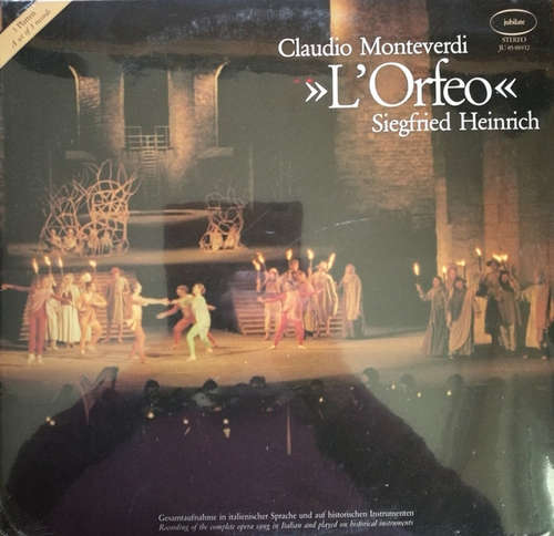 Cover Claudio Monteverdi, Siegfried Heinrich - L`Orfeo - Recording Of The Complete Opera Sung In Italian And Played On Historical Instruments (3xLP) Schallplatten Ankauf