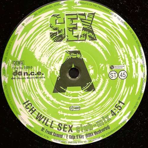 Cover Raver Dave - Ich Will Sex (12) Schallplatten Ankauf