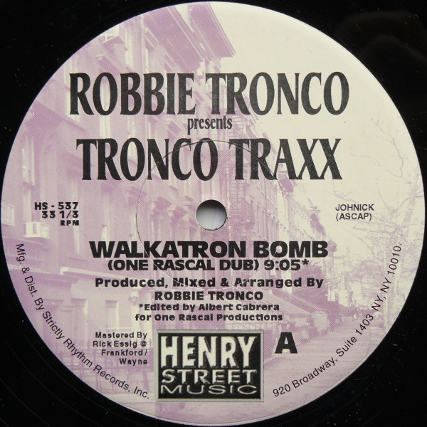 Cover Robbie Tronco - Tronco Traxx (12) Schallplatten Ankauf