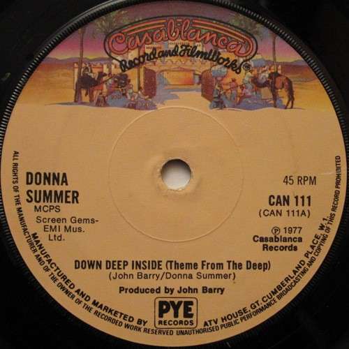 Cover Donna Summer / John Barry - Down Deep Inside (Theme From The Deep) (7, Single, Sol) Schallplatten Ankauf