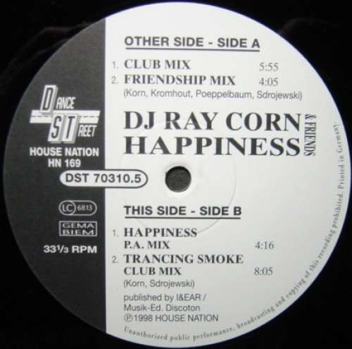 Cover DJ Ray Corn & Friends - Happiness (12) Schallplatten Ankauf