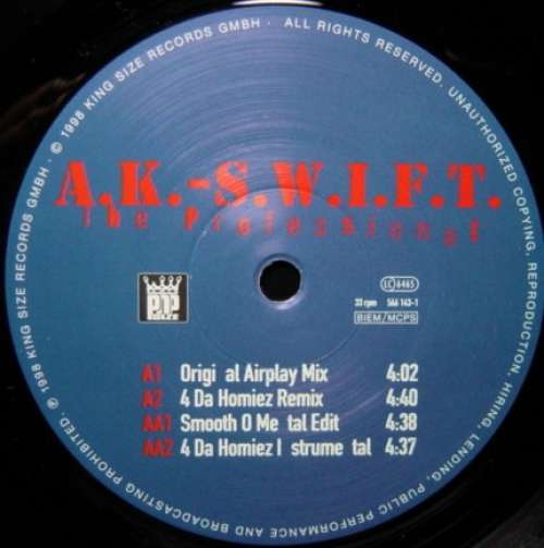 Cover A.K.-S.W.I.F.T. - The Professional (12) Schallplatten Ankauf