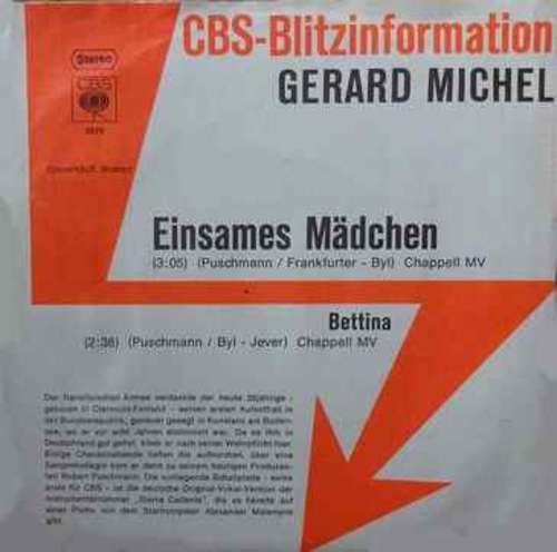 Cover Gerard Michel - Einsames Mädchen (7, Single, Promo) Schallplatten Ankauf