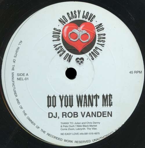 Cover DJ, Rob Vanden* - Do You Want Me / Pumpin Love (12) Schallplatten Ankauf