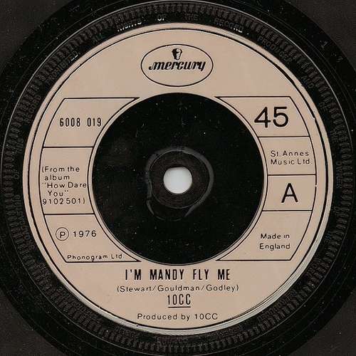 Cover 10cc - I'm Mandy Fly Me (7, Single) Schallplatten Ankauf