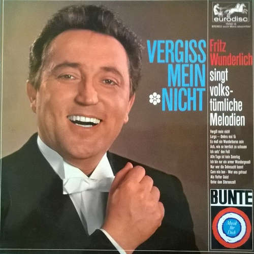 Cover zu Fritz Wunderlich - Vergiss Mein Nicht (LP) Schallplatten Ankauf