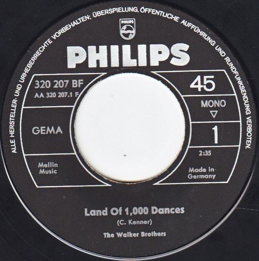 Cover The Walker Brothers - Land Of 1,000 Dances / My Ship Is Coming In (7, Single, Mono) Schallplatten Ankauf