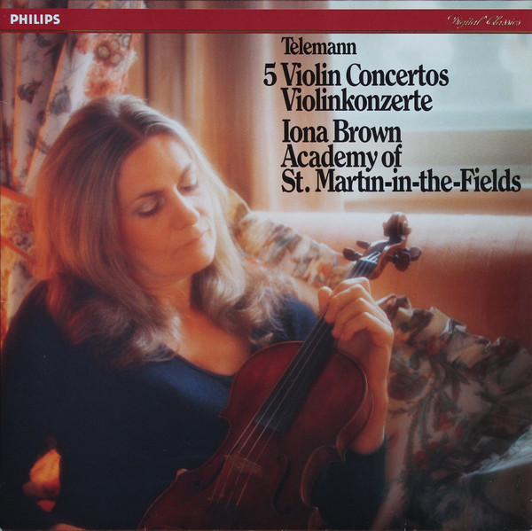 Cover Telemann*, Iona Brown, Academy Of St. Martin-in-the-Fields* - 5 Violin Concertos (LP, Album) Schallplatten Ankauf