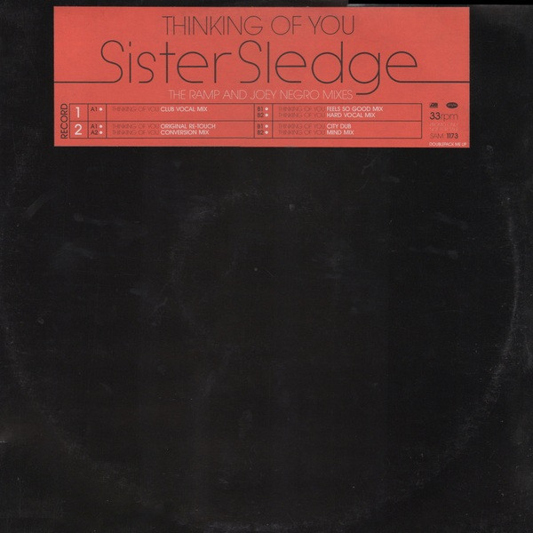 Cover Sister Sledge - Thinking Of You (The Ramp And Joey Negro Mixes) (2x12, Promo) Schallplatten Ankauf