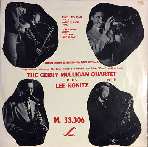 Cover Lee Konitz Plays With The Gerry Mulligan Quartet* - The Gerry Mulligan Quartet vol. 3 plus Lee Konitz (10) Schallplatten Ankauf