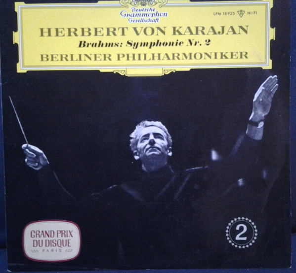 Cover Brahms*, Herbert von Karajan, Berliner Philharmoniker - Symphonie Nr. 2 (LP, Mono) Schallplatten Ankauf