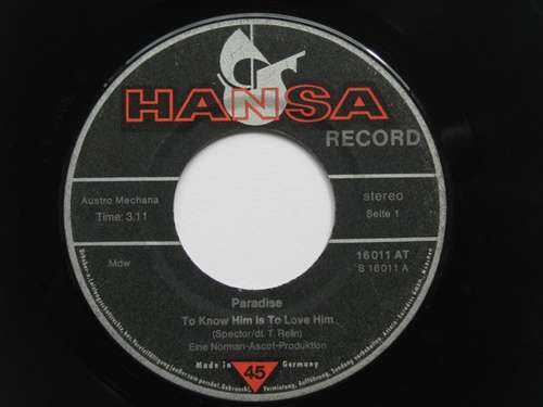 Cover Paradise (27) - To Know Him, Is To Love Him (7, Single) Schallplatten Ankauf