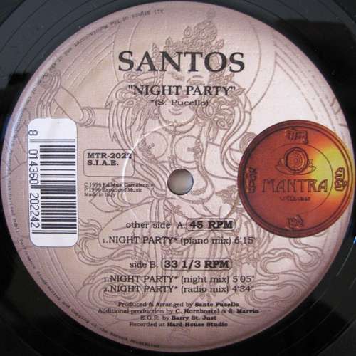 Cover Santos - Night Party (12) Schallplatten Ankauf