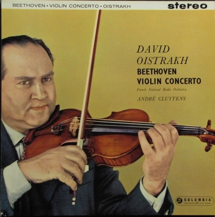 Cover Beethoven* / David Oistrakh* / French National Radio Orchestra* / André Cluytens - Violin Concerto (LP, Red) Schallplatten Ankauf