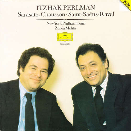 Cover Itzhak Perlman • Zubin Mehta • New York Philharmonic* - Sarasate / Chausson / Saint-Saëns / Ravel (LP, Album) Schallplatten Ankauf
