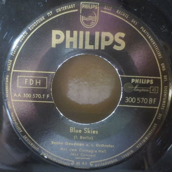 Cover Benny Goodman And His Orchestra - Blue Skies / Swingtime In The Rockies (7, Single, Mono) Schallplatten Ankauf