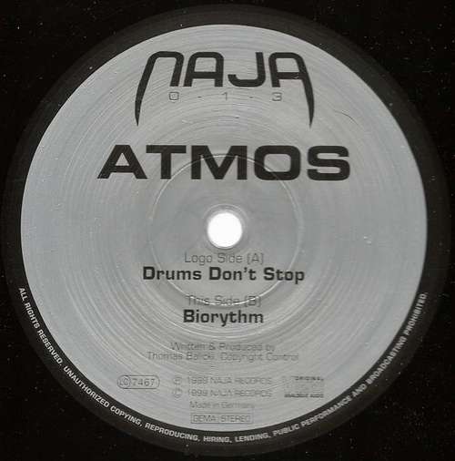Cover Atmos - Drums Don't Stop / Biorythm (12) Schallplatten Ankauf