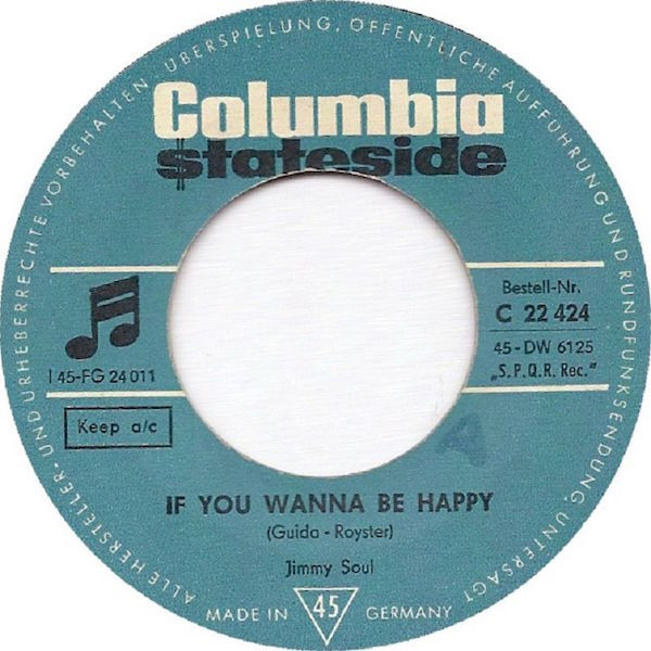 Cover Jimmy Soul - If You Wanna Be Happy / Don't Release Me (7, Single) Schallplatten Ankauf