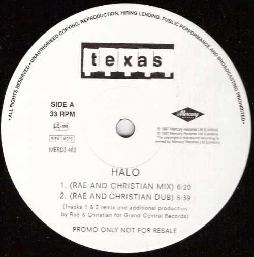 Cover Texas - Halo (12, Promo) Schallplatten Ankauf