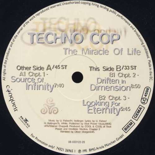 Cover Techno Cop - The Miracle Of Life (12, Promo) Schallplatten Ankauf
