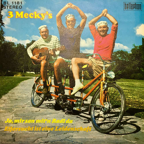 Cover 3 Mecky's - Ja, Mir San Mit'n Radl Da / Eifersucht Ist Eine Leidenschaft (7, Single) Schallplatten Ankauf