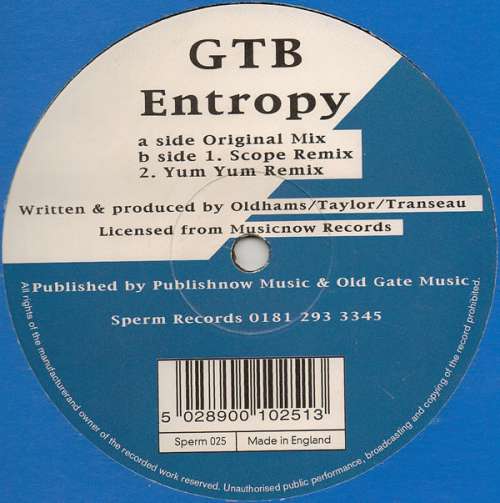Cover GTB - Entropy (12) Schallplatten Ankauf