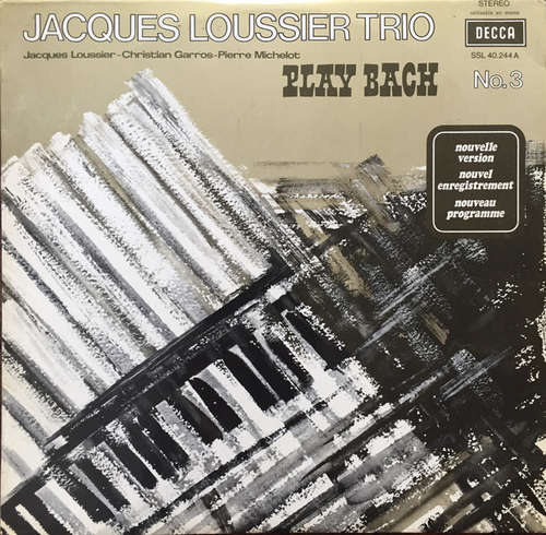Cover Jacques Loussier, Christian Garros, Pierre Michelot - Play Bach No. 3 (LP) Schallplatten Ankauf