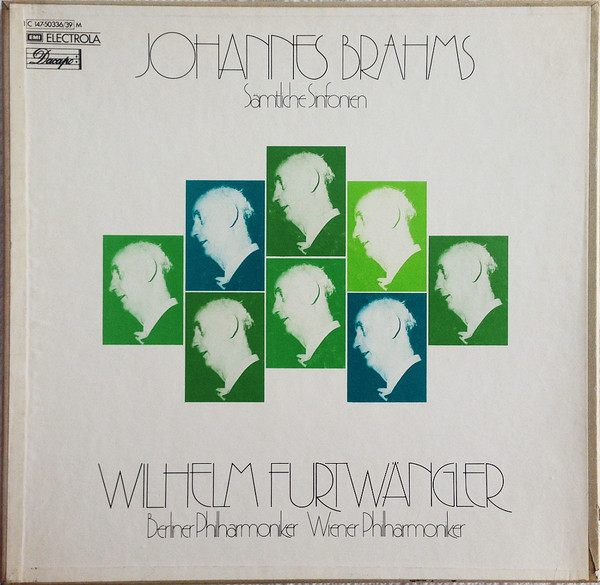 Cover Johannes Brahms - Wilhelm Furtwängler, Berliner Philharmoniker, Wiener Philharmoniker - Sämtliche Sinfonien (4xLP, Mono) Schallplatten Ankauf