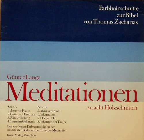 Cover Günter Lange - Meditationen Zu 8 Farbholzschnitten Von Thomas Zacharias (LP, Mono) Schallplatten Ankauf