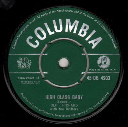 Cover Cliff Richard With The Drifters* - High Class Baby / My Feet Hit The Ground (7, Single) Schallplatten Ankauf