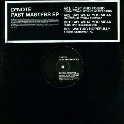 Cover D*Note - Past Masters EP (12, Promo) Schallplatten Ankauf
