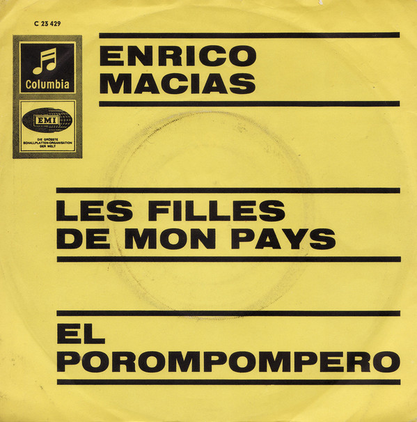 Bild Enrico Macias - Les Filles De Mon Pays / El Porompompero (7) Schallplatten Ankauf