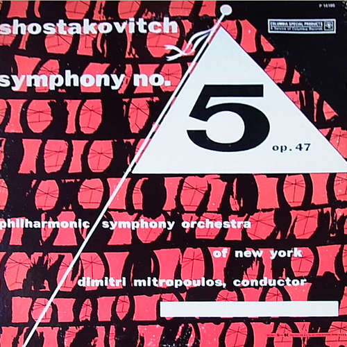 Cover Shostakovitch* / Philharmonic Orchestra Of New York*, Dimitri Mitropoulos - Symphony No. 5, Op. 47 (LP, Album) Schallplatten Ankauf